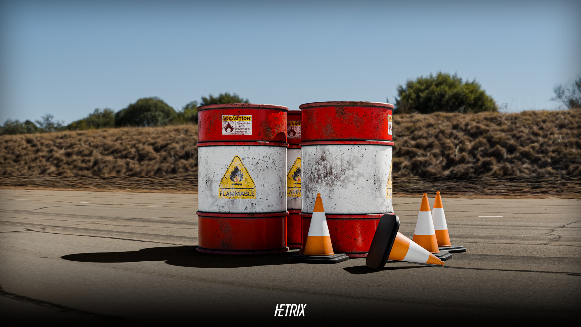 Realistic Low Poly Road Props