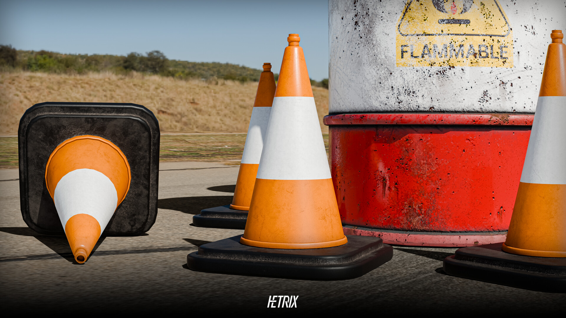 Realistic Low Poly Road Props
