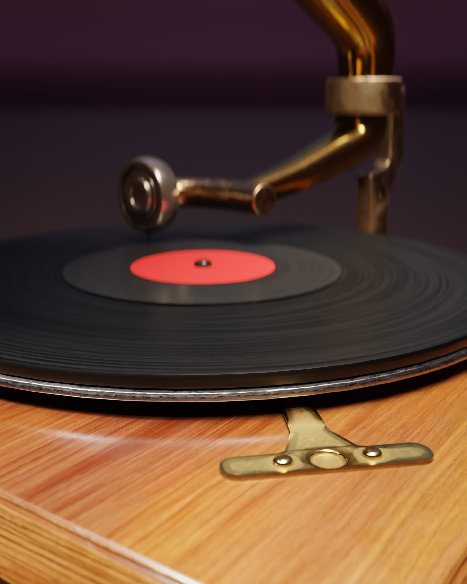 High Poly 3D Gramophone Model