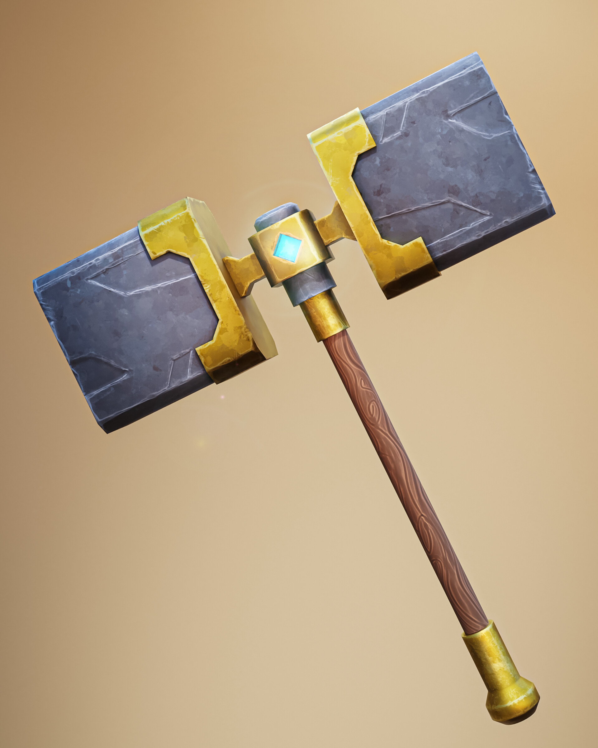 Game Ready Stylized Hammer Model