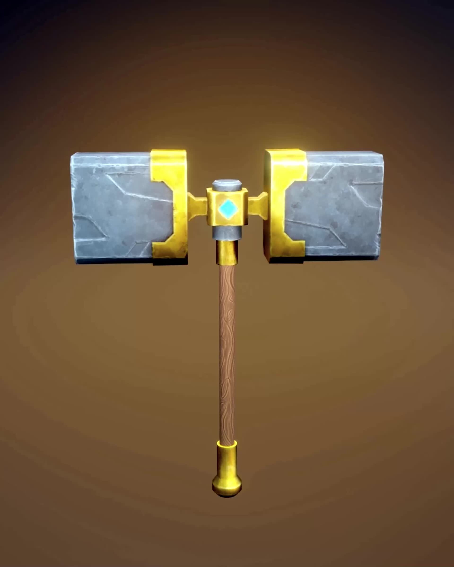 Game Ready Stylized Hammer Model — animation