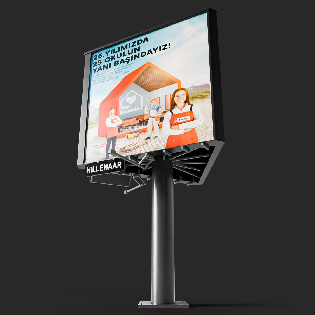 Real Billboard Model (Low Poly For Game)