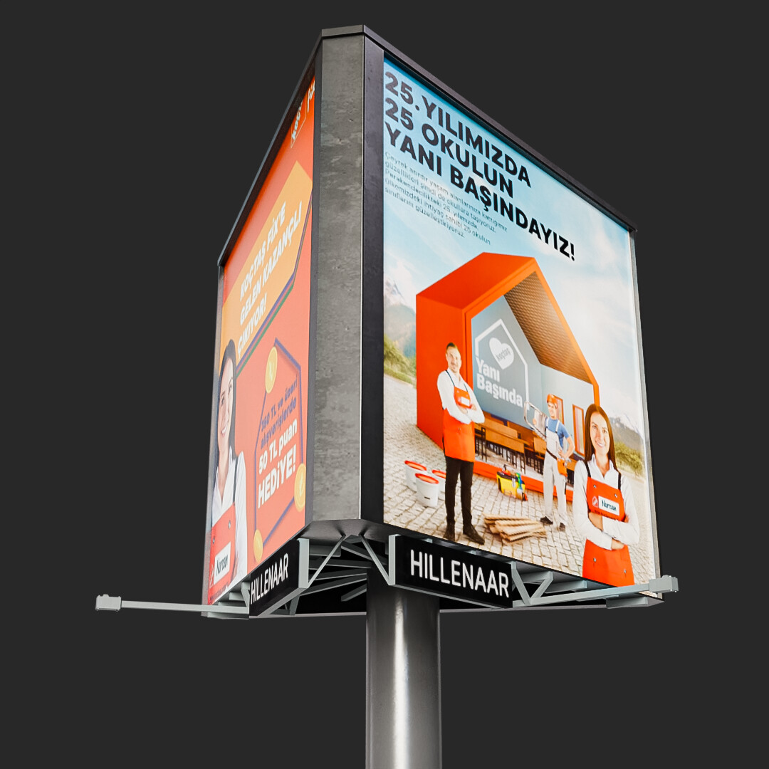 Real Billboard Model (Low Poly For Game)