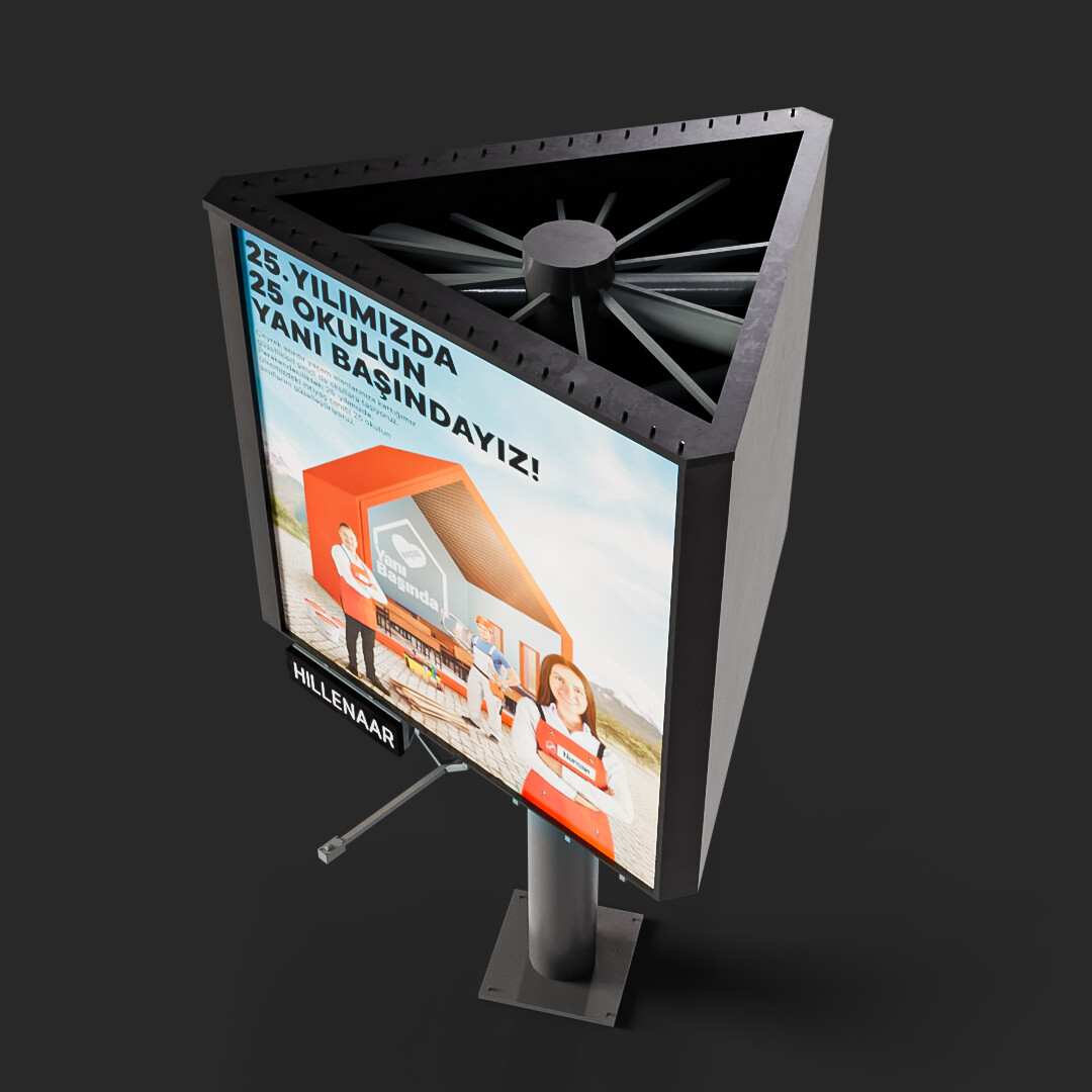 Real Billboard Model (Low Poly For Game)