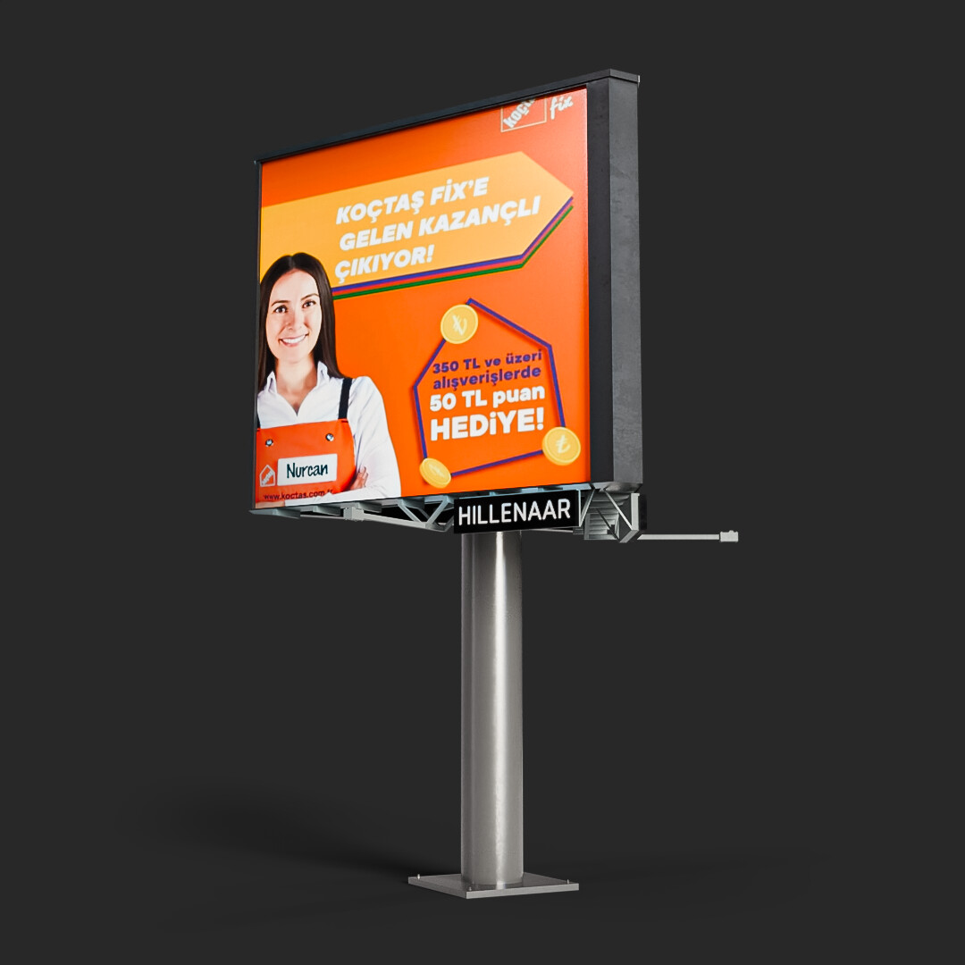 Real Billboard Model (Low Poly For Game)
