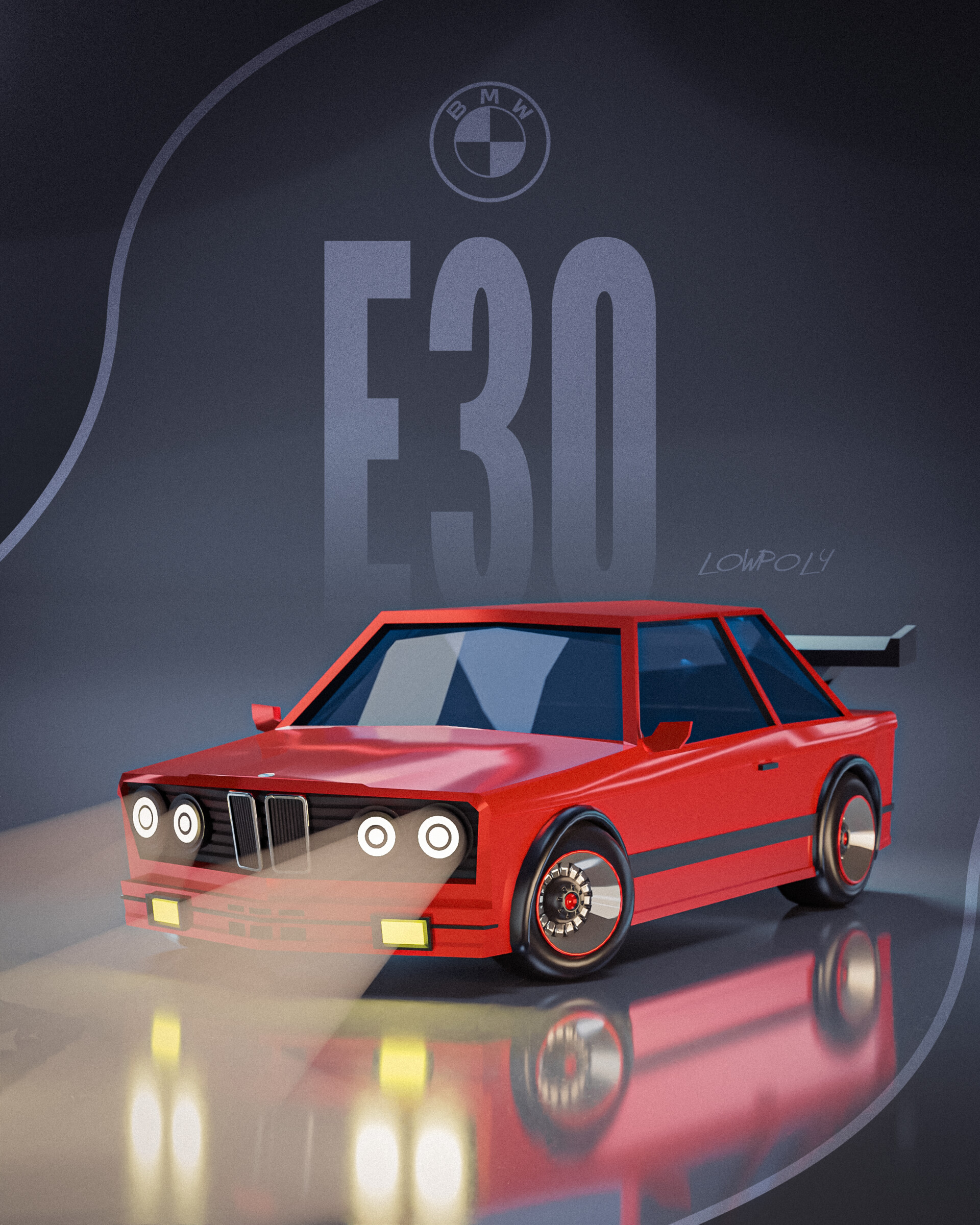 Low Poly Car Model insp.E30