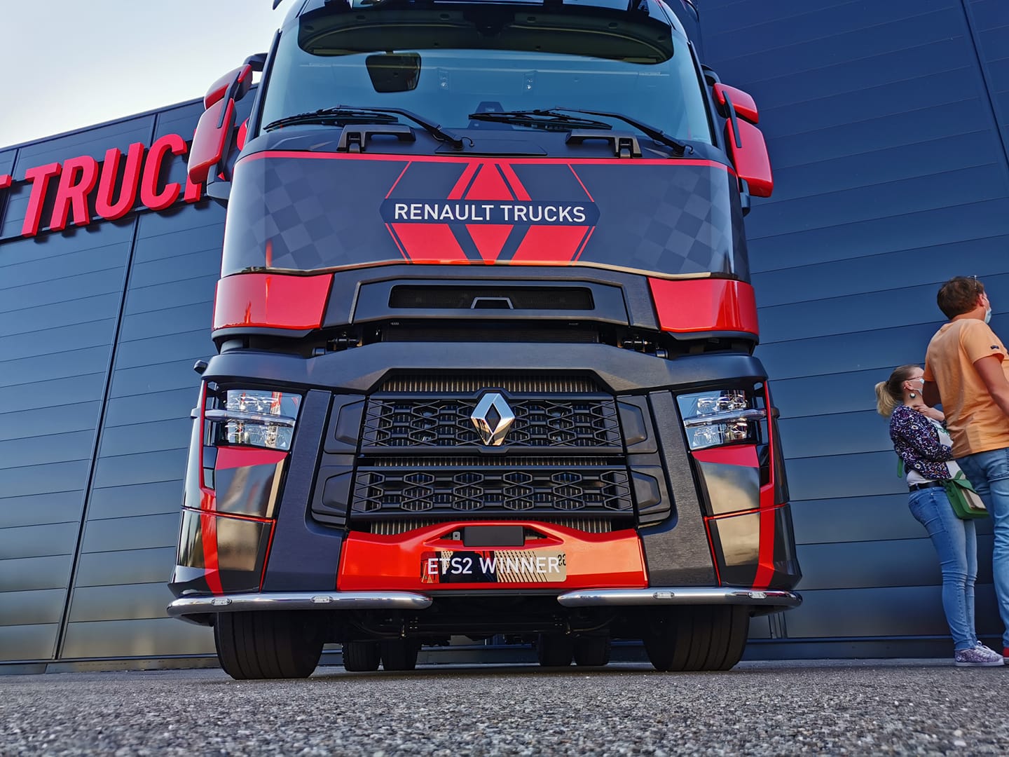 The finished real truck — plate reads ‘ETS2 WINNER’